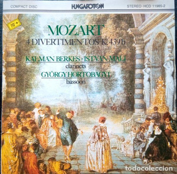 CDs de m&uacute;sica: Mozart, K&aacute;lm&aacute;n Berkes, Istv&aacute;n Mali, Gy&ouml;rgy Hortob&aacute;gyi &ndash; 4 Divertimetos K. 439b (CD, Hungaroton...