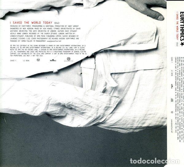 CDs de m&uacute;sica: Eurythmics &ndash; I Saved The World Today (CD, RCA SAVED 1) - Foto 2