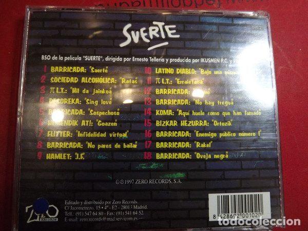 CDs de m&uacute;sica: Various &ndash; Suerte (Banda Sonora Original) (CD, Zero Records 010.2) - Foto 2