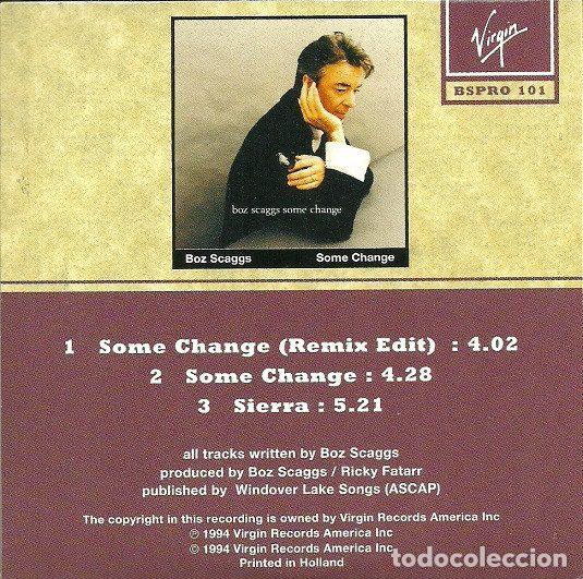 CDs de m&uacute;sica: Boz Scaggs &ndash; Some Change (CD, Virgin BSPRO 101) - Foto 2