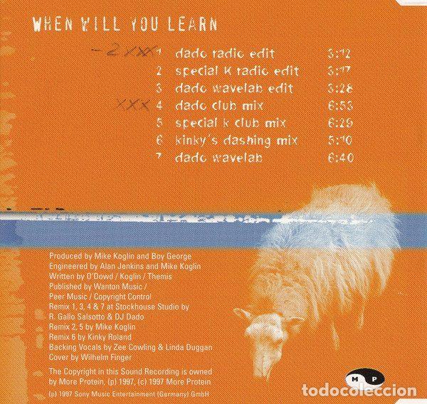 CDs de m&uacute;sica: Boy George &ndash; When Will You Learn (CD, More Protein EPD 665236 2) - Foto 4