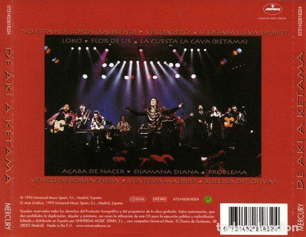 CDs de m&uacute;sica: Ketama &ndash; De Ak&iacute; A Ketama (CD, Mercury 0731452818324) - Foto 2