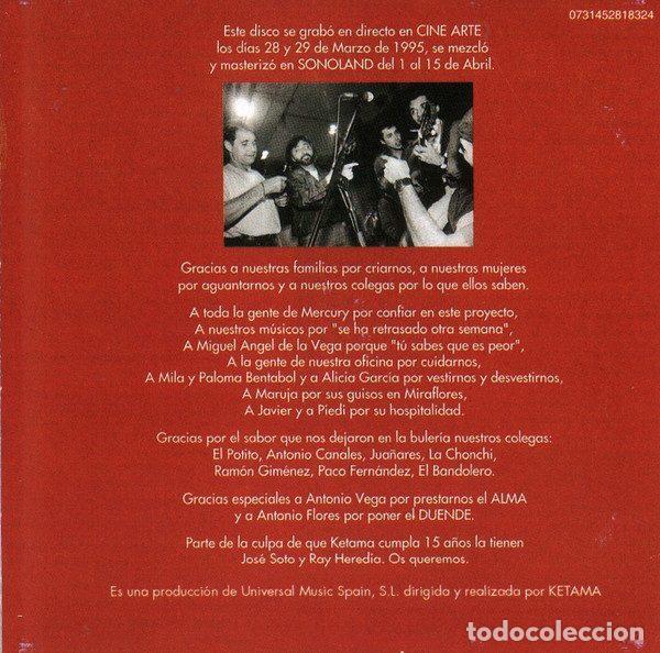 CDs de m&uacute;sica: Ketama &ndash; De Ak&iacute; A Ketama (CD, Mercury 0731452818324) - Foto 3
