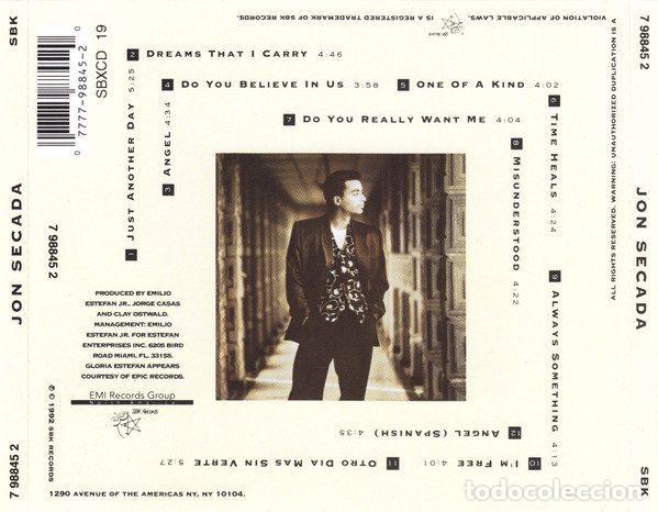 CDs de m&uacute;sica: Jon Secada &ndash; Jon Secada (CD, SBK Records 7 98845 2) - Foto 2