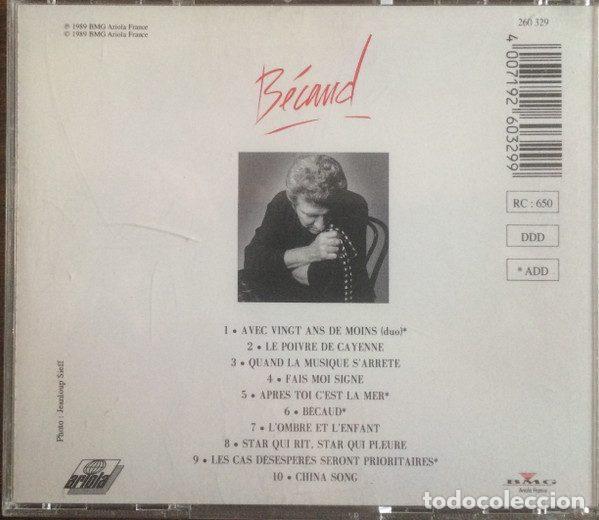 CDs de m&uacute;sica: B&eacute;caud &ndash; Fais Moi Signe (CD, Ariola 260 329) - Foto 3