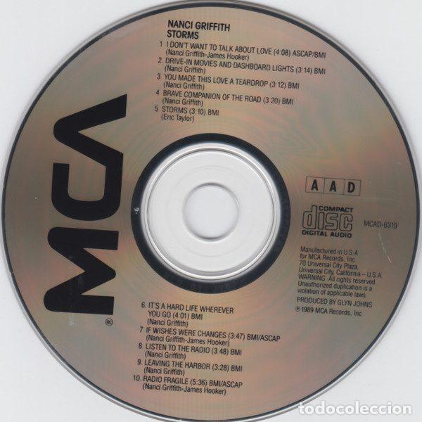 CDs de m&uacute;sica: Nanci Griffith &ndash; Storms (CD, MCA Records MCAD-6319) - Foto 4