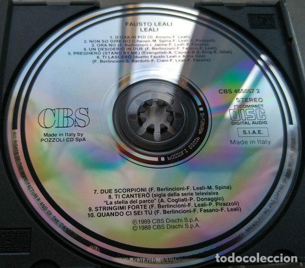 CDs de m&uacute;sica: Fausto Leali &ndash; Leali (CD, CBS CBS 465057 2) - Foto 3