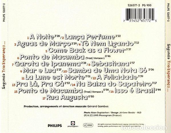 CDs de m&uacute;sica: Trio Esperan&ccedil;a &ndash; Segundo (CD, Phonogram 526577-2) - Foto 2