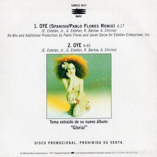 CDs de m&uacute;sica: Gloria Estefan &ndash; Oye (CD, Epic SAMPCS 5672) - Foto 2