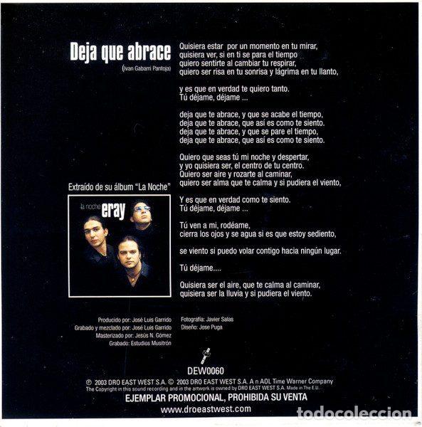 CDs de m&uacute;sica: Eray &ndash; Deja Que Te Abrace (CD, DRO DEW0060) - Foto 2