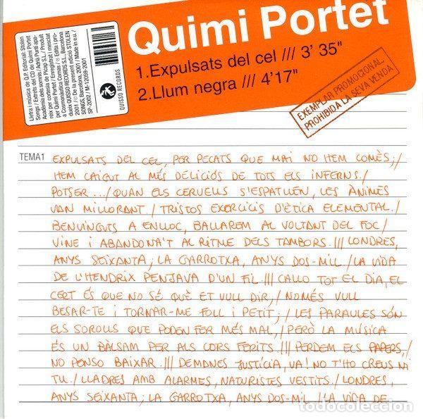 Music CDs: Quimi Portet &ndash; Expulsats Del Cel (CD, Quisso Records SP-2002)