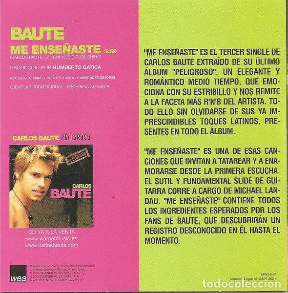 CDs de m&uacute;sica: Baute &ndash; Me Ense&ntilde;aste (CD, WEA SPN349W) - Foto 2