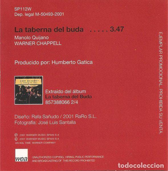 CDs de m&uacute;sica: Caf&eacute; Quijano &ndash; La Taberna Del Buda (CD, WEA SP112W) - Foto 2