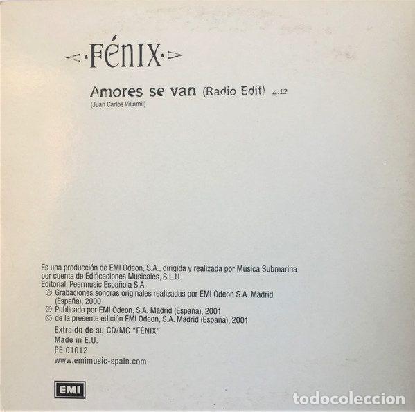 CDs de m&uacute;sica: F&eacute;nix &ndash; Amores Se Van (CD, EMI none) - Foto 2