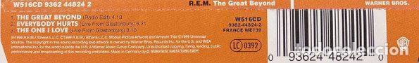 CDs de m&uacute;sica: R.E.M. &ndash; The Great Beyond (CD, Warner Bros. Records W516CD) - Foto 2
