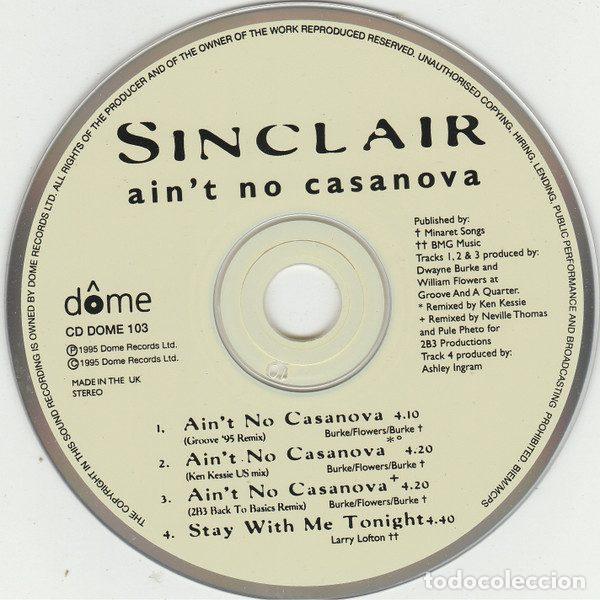 CDs de m&uacute;sica: Sinclair &ndash; Aint No Casanova (CD, Dome Records CD DOME 103) - Foto 4