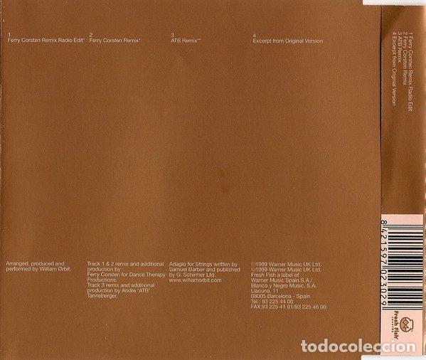 CDs de m&uacute;sica: William Orbit &ndash; Barbers Adagio For Strings (CD, Fresh Fish Records FFCDS 01) - Foto 2