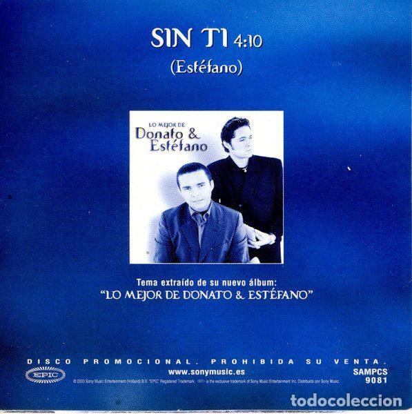 CDs de m&uacute;sica: Donato & Estefano &ndash; Sin Ti (CD, Epic SAMPCS 9081) - Foto 2
