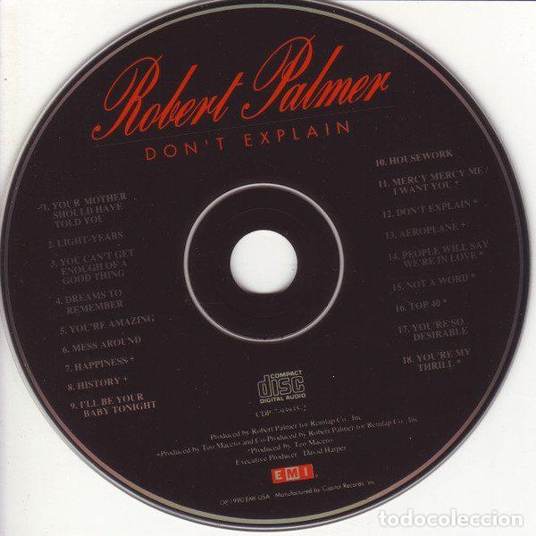 CDs de m&uacute;sica: Robert Palmer &ndash; Dont Explain (CD, EMI CDP-7-93935-2) - Foto 2