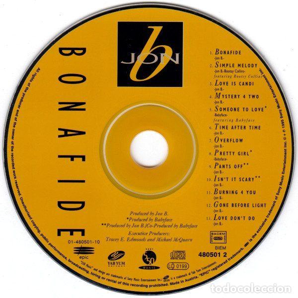 CDs de m&uacute;sica: Jon B &ndash; Bonafide (CD, Epic 480501 2) - Foto 3