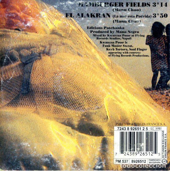 CDs de m&uacute;sica: Mano Negra &ndash; Hamburger Fields (CD, Virgin 8926512) - Foto 2