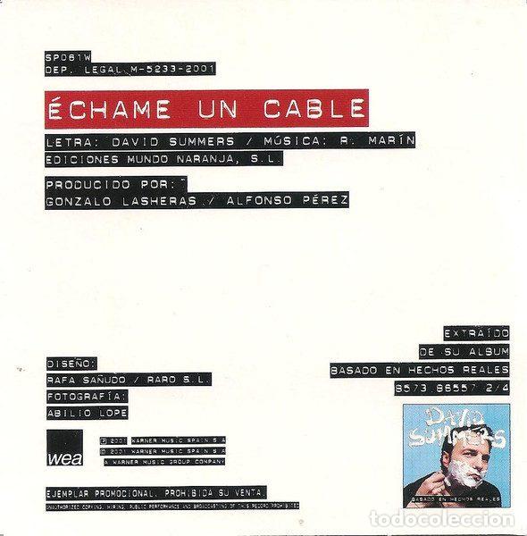 CDs de m&uacute;sica: David Summers &ndash; &Eacute;chame Un Cable (CD, WEA SP061W) - Foto 2