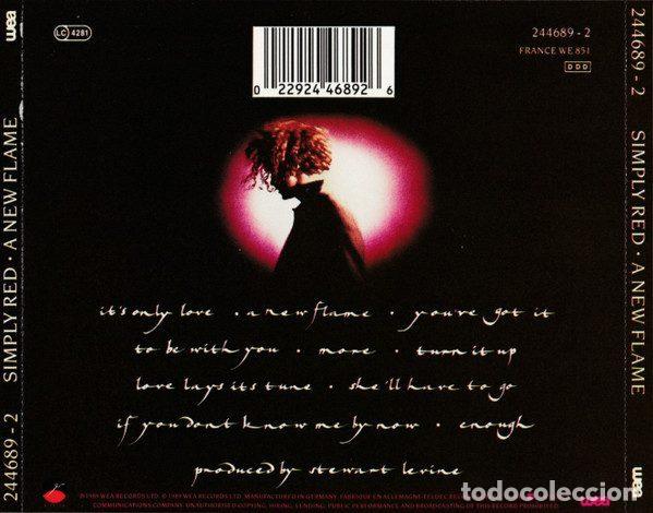CDs de m&uacute;sica: Simply Red &ndash; A New Flame (CD, WEA 244689-2) - Foto 2