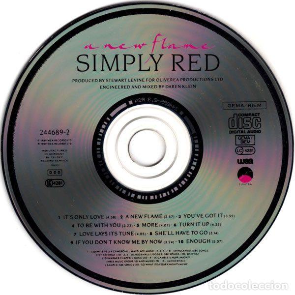 CDs de m&uacute;sica: Simply Red &ndash; A New Flame (CD, WEA 244689-2) - Foto 3