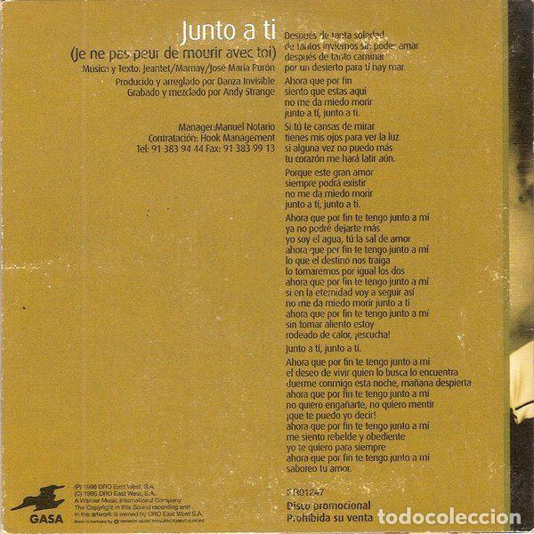 CDs de m&uacute;sica: Danza Invisible &ndash; Junto A Ti (CD, Gasa PRO1247) - Foto 2