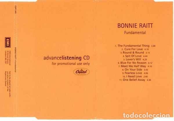 CDs de Musique: Bonnie Raitt &ndash; Fundamental (CD, Capitol Records CDPP 049)