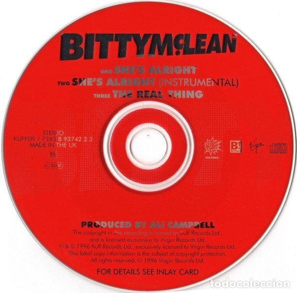 CDs de m&uacute;sica: Bitty McLean &ndash; Shes Alright (CD, Kuff Records KUFFD9) - Foto 4