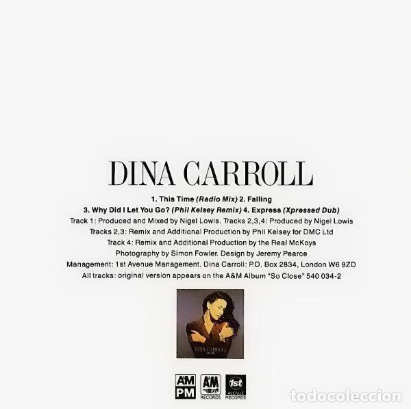 CDs de m&uacute;sica: Dina Carroll &ndash; This Time (CD, A&M PM AMCD 0184) - Foto 3