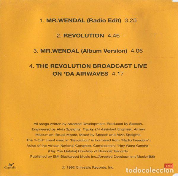 CDs de m&uacute;sica: Arrested Development &ndash; Mr. Wendal / Revolution (CD, Chrysalis 560-0946) - Foto 4