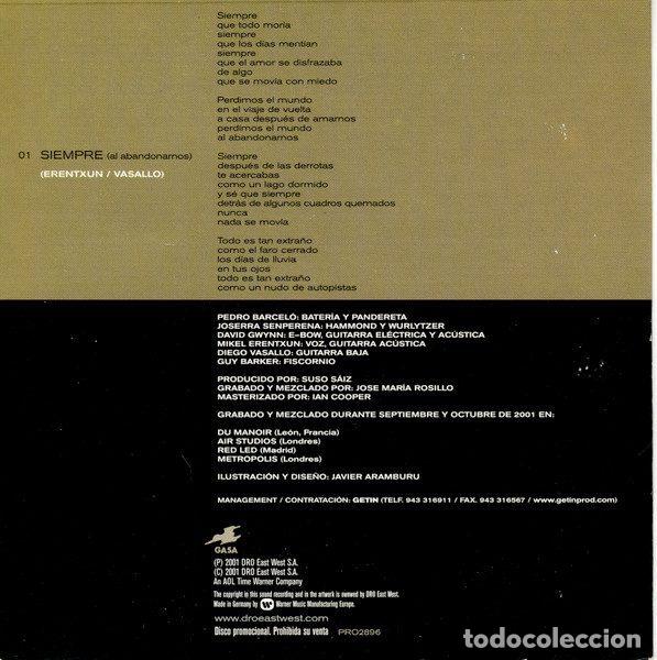 CDs de m&uacute;sica: Duncan Dhu &ndash; Siempre (CD, Gasa PR02896) - Foto 2