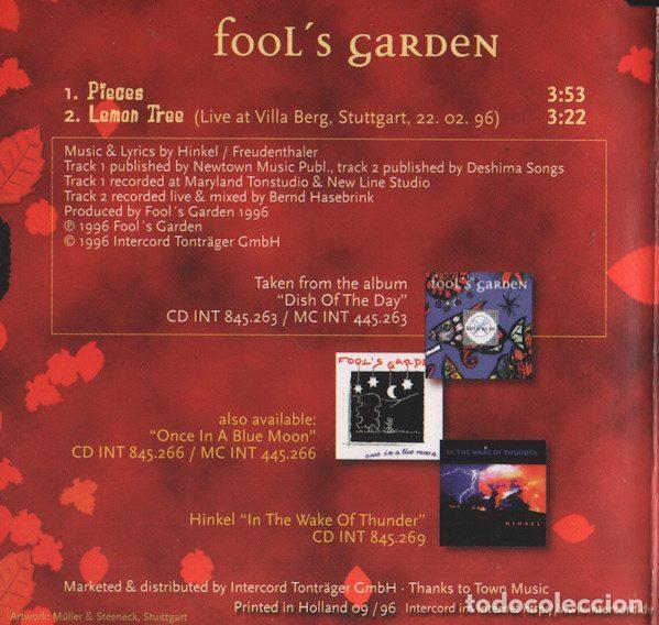 CDs de m&uacute;sica: Fools Garden &ndash; Pieces (CD, Intercord INT 810.449) - Foto 3