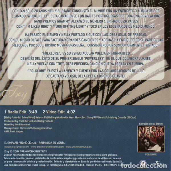 CDs de m&uacute;sica: Nelly Furtado &ndash; Try (CD, Universal none) - Foto 2