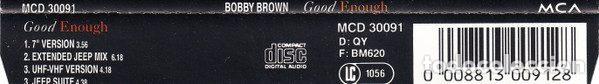 CDs de m&uacute;sica: Bobby Brown &ndash; Good Enough (CD, MCA Records MCD 30091) - Foto 2