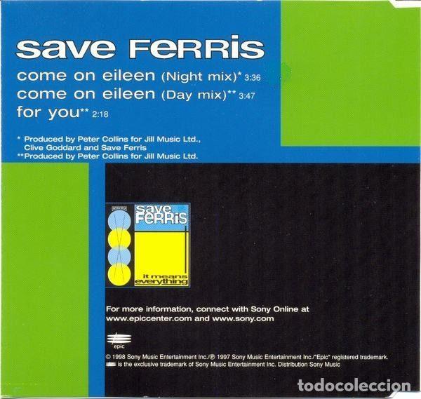 CDs de m&uacute;sica: Save Ferris &ndash; Come On Eileen (CD, Epic 665474 2) - Foto 3