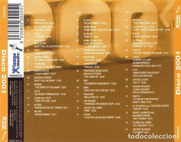 CDs de m&uacute;sica: Various &ndash; Disco 2001 (CD, Tempo Music TM0225CD) - Foto 2