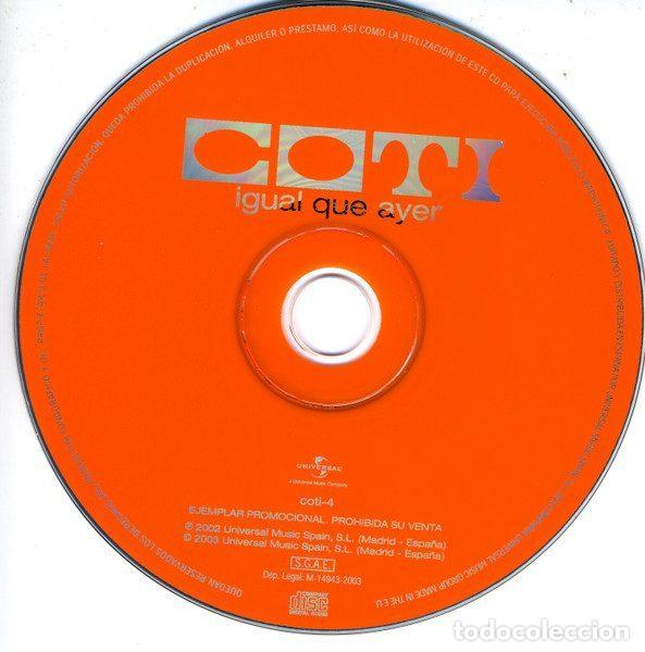 CDs de m&uacute;sica: Coti &ndash; Igual Que Ayer (CD, Universal coti-4) - Foto 3