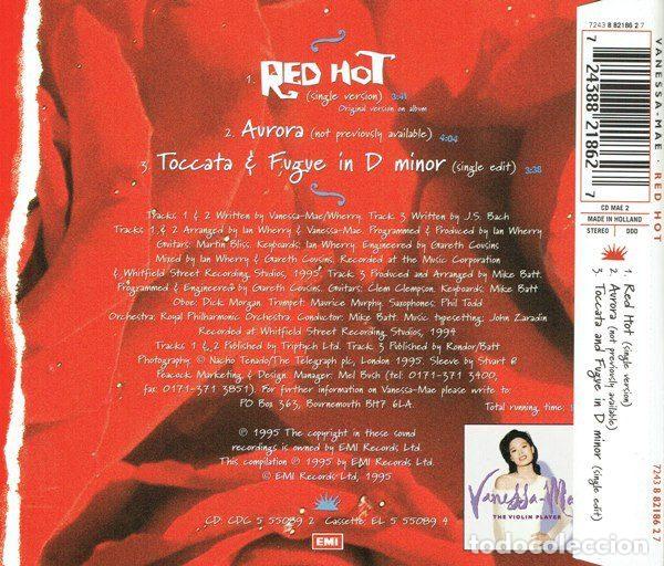CDs de m&uacute;sica: Vanessa-Mae &ndash; Red Hot (CD, EMI CDMAE 2) - Foto 2