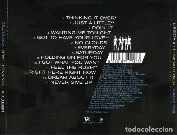 CDs de m&uacute;sica: Liberty X &ndash; Thinking It Over (CD, V2 VVR1017782) - Foto 2