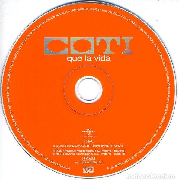 CDs de m&uacute;sica: Coti &ndash; Que La Vida (CD, Universal coti-6) - Foto 3