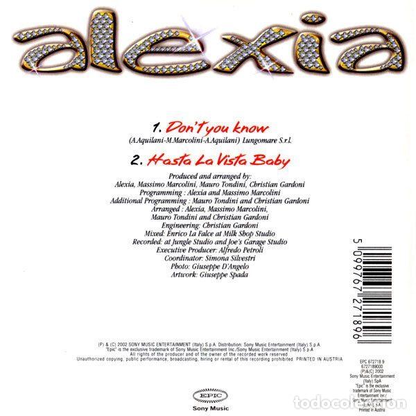 CDs de m&uacute;sica: Alexia &ndash; Dont You Know (CD, Epic EPC 672718 9) - Foto 3