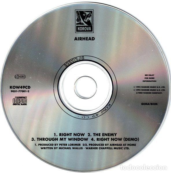 CDs de m&uacute;sica: Airhead &ndash; Right Now (CD, Korova KOW49CD) - Foto 3
