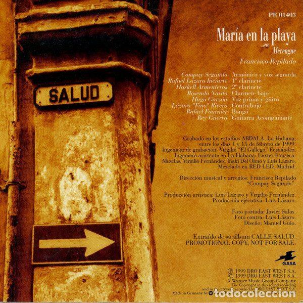CDs de m&uacute;sica: Compay Segundo &ndash; Mar&iacute;a En La Playa (CD, Gasa PR 01403) - Foto 2