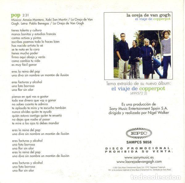 CDs de m&uacute;sica: La Oreja De Van Gogh &ndash; Pop (CD, Epic SAMPCS 9858) - Foto 2