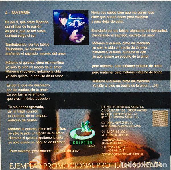 CDs de m&uacute;sica: Bonavena &ndash; Matame (CD, Kripton KROO5-) - Foto 2