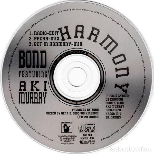 CDs de m&uacute;sica: Bond Feat. Aki Murray &ndash; Harmony (CD, Hansa 665 008) - Foto 3