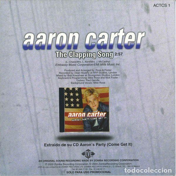 CDs de m&uacute;sica: Aaron Carter &ndash; The Clapping Song (CD, Jive ACTCS 1) - Foto 2